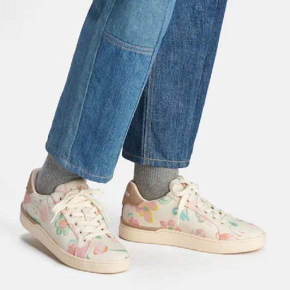 $108 *NEW* COACH Clip Low Top Sneaker With Floral - Picture 3 of 6